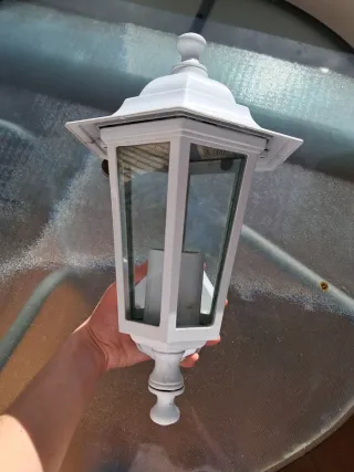 Farol de pared exterior blanco