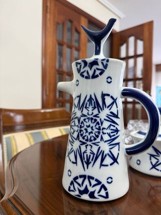Juego de café Sargadelos azul y blanco
