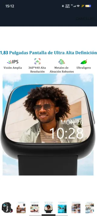 Reloj Inteligente 1.83 Alexa Mujer Hombre