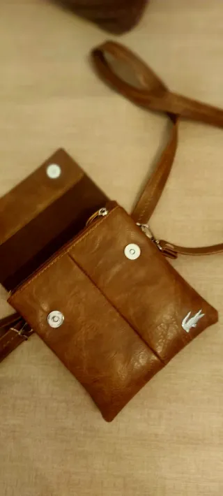 Bandolera Lacoste Unisex Marrón