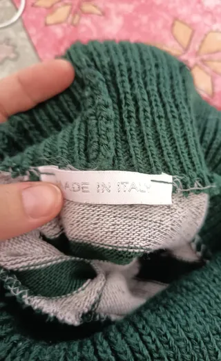 Jersey rayas verde y gris