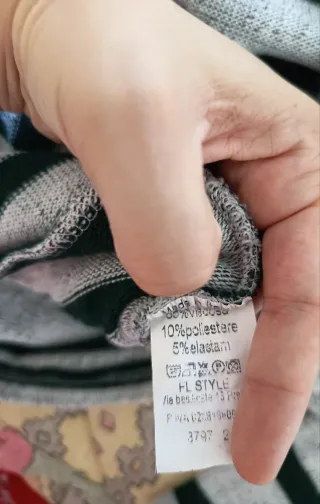 Jersey rayas verde y gris