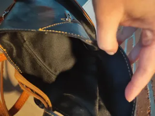 Bolso Mochila Piel Elegante Negro Marrón