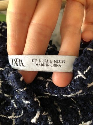Vestido Tweed Zara Talla M