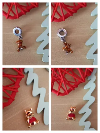 Colgantes Winnie de Pooh Disney Dorado y Rojo