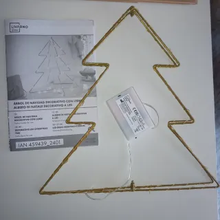 Árbol Navideño Decorativo LED Dorado