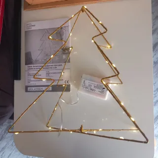 Árbol Navideño Decorativo LED Dorado