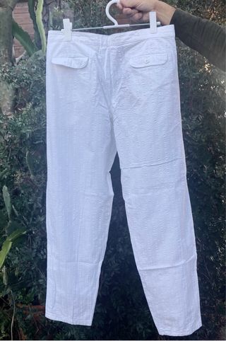 Pantalón de algodón blanco