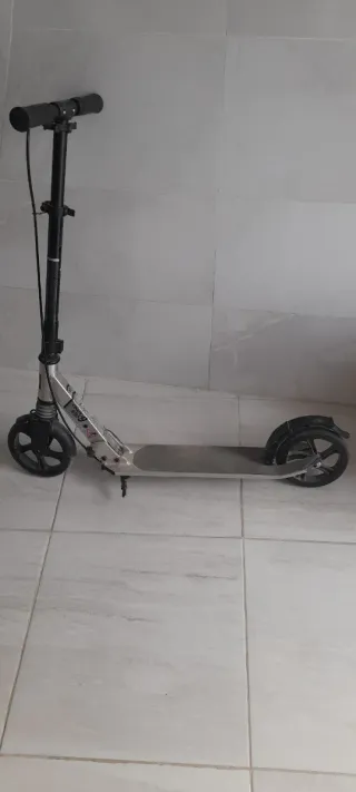 Patinete plateado plegable
