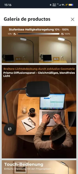 Lámpara de pie LED 18W 1850 lm