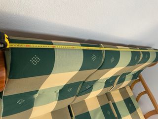 Conjunto madera pino: sofá, sillón y mesa