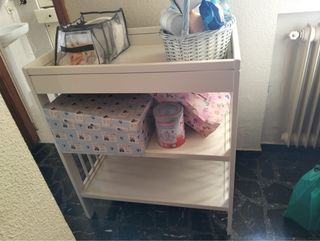 Mueble cambiador bebé blanco