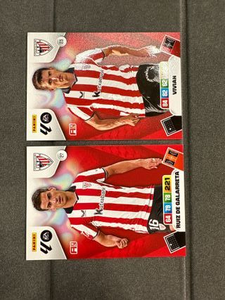 Cromos Adrenalyn 25-26 Vivían y Ruiz de Galarreta