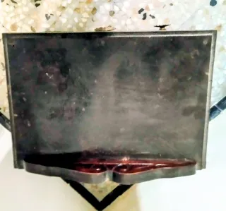 Mesita de noche antigua madera y metal