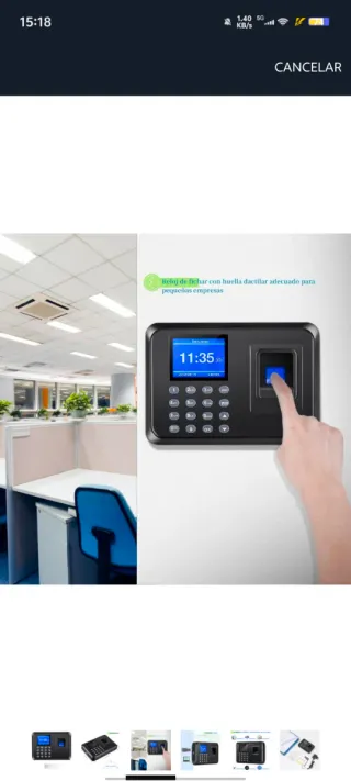 Control Horario Empleados Huella Dactilar