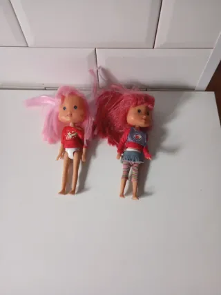 2 Muñecas pelo rosa