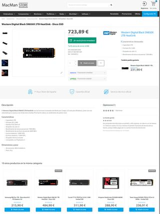 SSD WD Black SN850X NVMe Gen4 2TB Heatsink