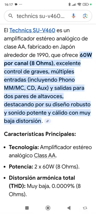 AMPLIFICADOR TECHNICS SU-V460