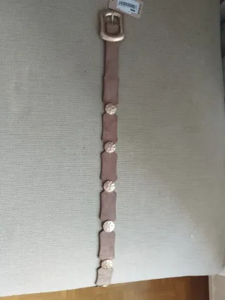 Cinturón beige mujer NUEVO 115cm