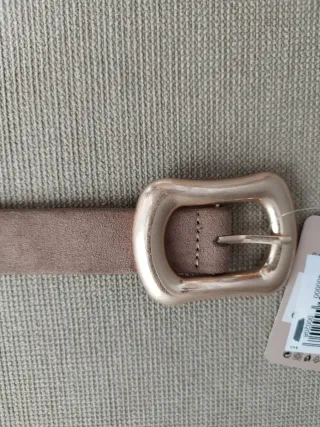 Cinturón beige mujer NUEVO 115cm