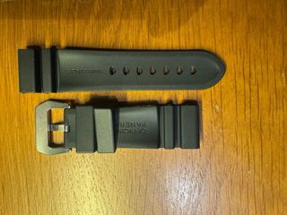 Cinturino in gomma nera per Panerai