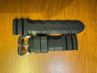 Cinturino in gomma nera per Panerai