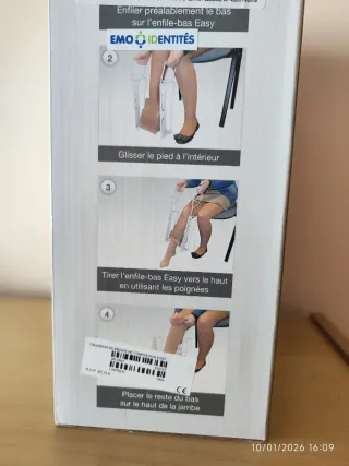 Calzador de medias de compresión