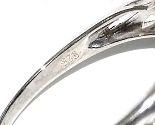 Anillo Plata Zafiro y Diamantes