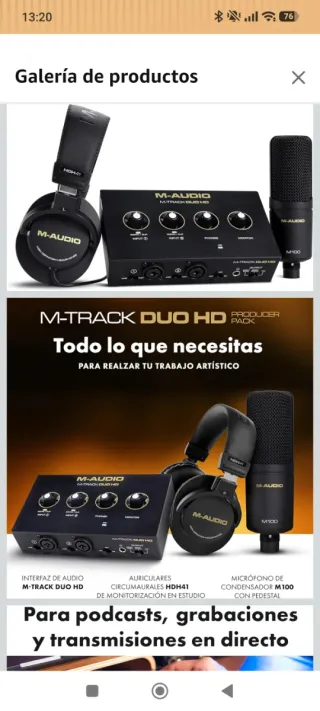 Interfaz con Microfono y Auriculares