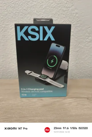 Cargador Ksix 3 en 1 Inalámbrico 15W