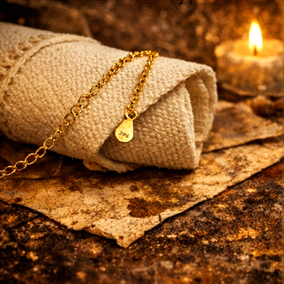 Tobillera Plata 925 Baño Oro 14k Negra