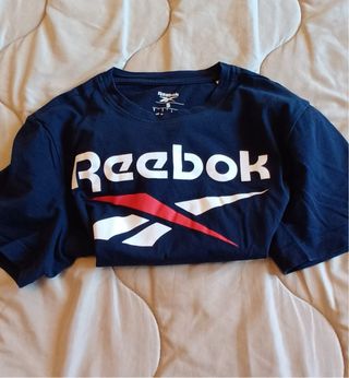 Camiseta Reebok Azul y Blanca