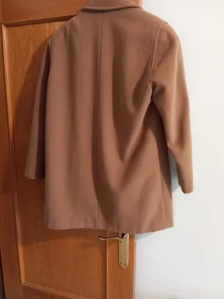 Abrigo de lana beige
