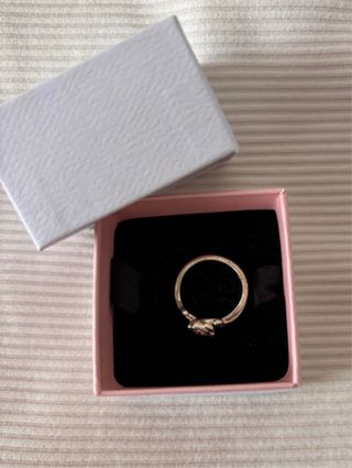 Anillo Pandora Rosa Roja Plata