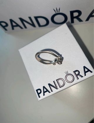 Anillo Pandora Rosa Roja Plata