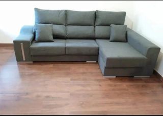 Sofá modular gris tela