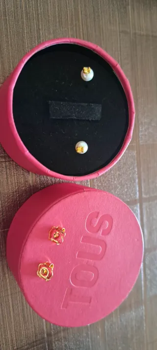 Pendientes perla y oro