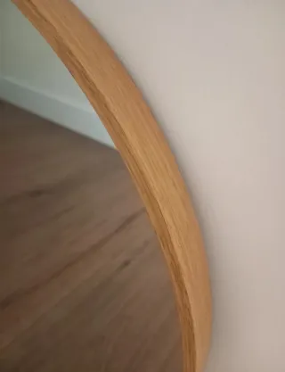 Dos espejos redondos madera Maison du Monde 45cm