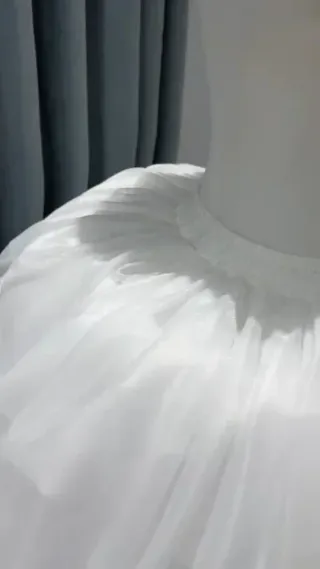 Cancán Fallera Volumen Cintura Blanco