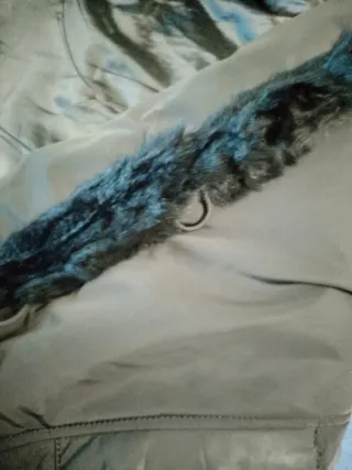 Abrigo Talla Moda Negro con Pelo