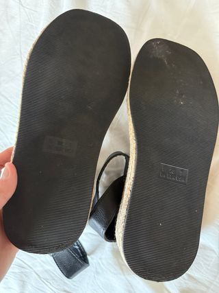 Sandalias negras con plataforma 38