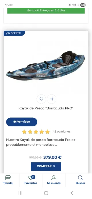 Kayak BARRACUDA PRO pesca
