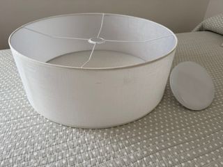 Lámpara de techo lino blanco 50cm