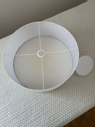 Lámpara de techo lino blanco 50cm