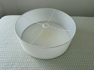 Lámpara de techo lino blanco 50cm