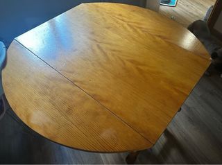 Mesa de comedor extensible de madera