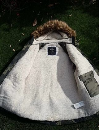 Abrigo Hollister Militar Talla S