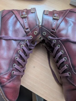 Botines Pikolinos granates de piel