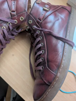 Botines Pikolinos granates de piel