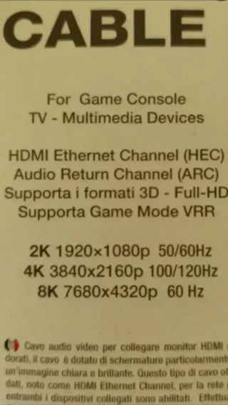 HDMI 2.1 8K 2 METROS CABLE